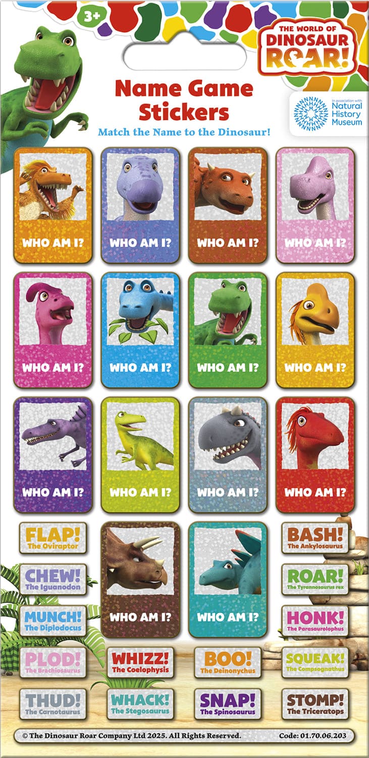 Dinosaur Roar! Name Game Foil Stickers 01.70.06.203