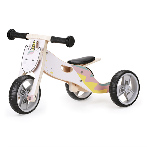2-in-1 Wooden Balance Bike
