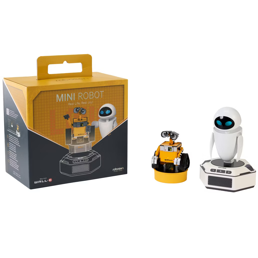 Wall-E and Eva Mini Animated Robot Set
