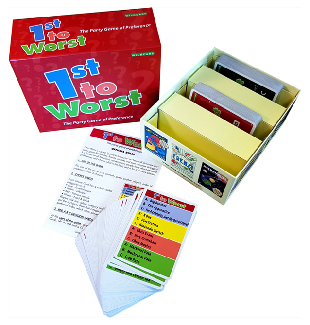 1ST TO WORST! – The party game of preference