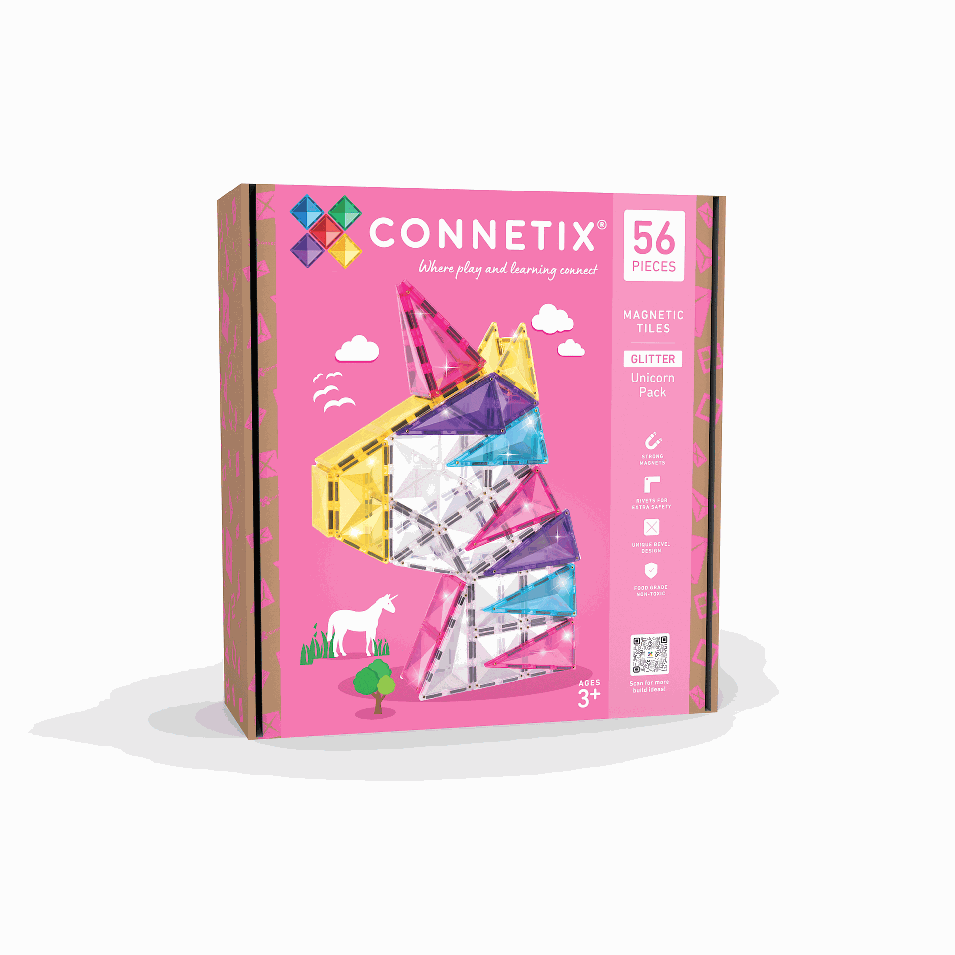 CONNETIX 56 Piece Glitter Unicorn Pack
