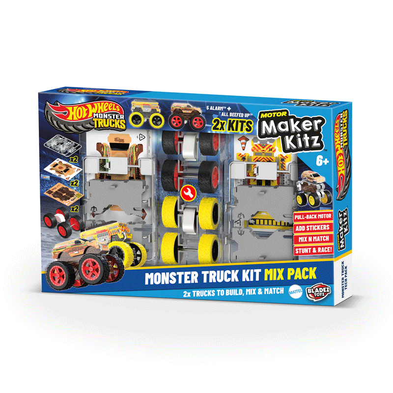 Hot Wheels Mini Monster Trucks - Tech Pack